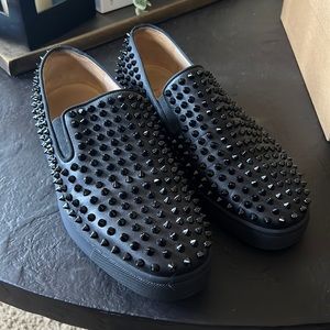 Christian Louboutin Roller-Boat Flat Calf/GG/Spikes (Men’s)